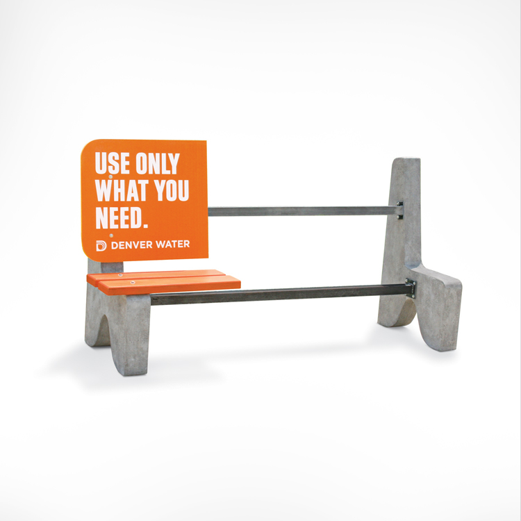 A city bench with only a third of its seating encourages you to only use what you need.